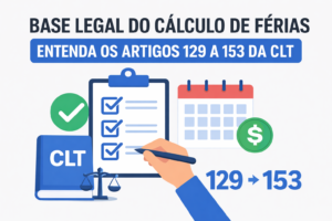 Base legal do cálculo de férias conforme artigos 129 a 153 da CLT