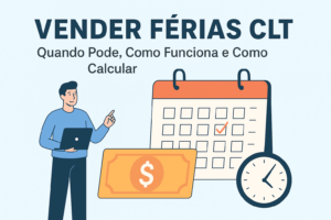 guia visual explicando como funciona a venda de férias pela CLT